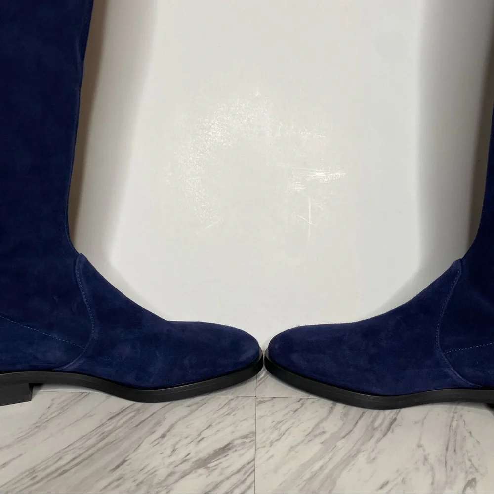 Stuart Weitzman Blue Suede Over The Knee Boot 7B